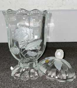 Imperial Crystals* Real Crystal 12” Candy Jar With Lid [A]