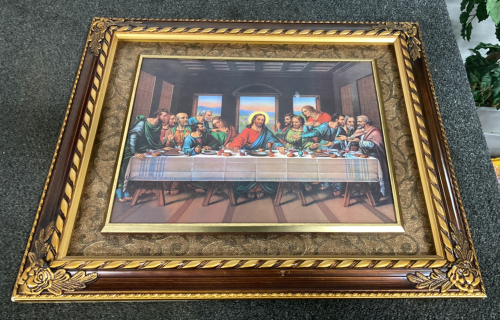 Last Supper Print 26”X10” Please Inspect