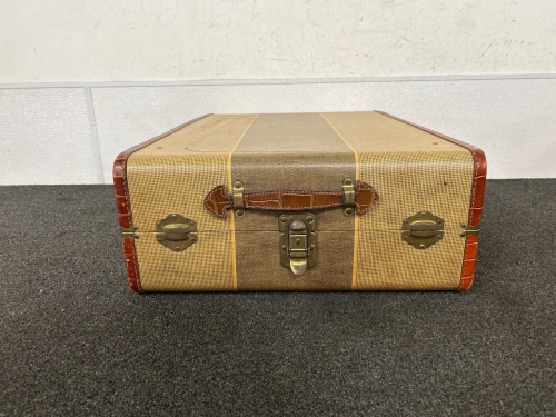 29”x 8.5”x 29” Vintage Suitcase