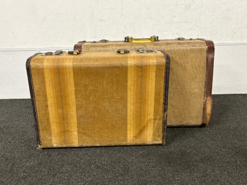 Vintage Suitcases 17”x 6”x 13” and 21”x 7”x 14”