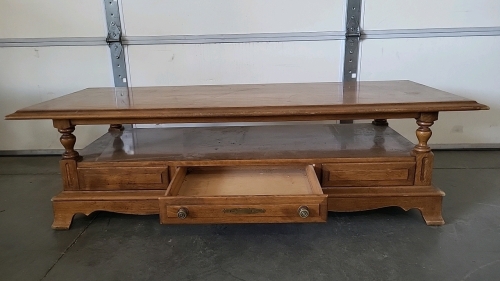 60"×24"×17" Nice Wood Coffee Table with Storage Drawer