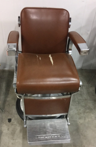 Vintage Brown Belmont Brand Barber/ Hair Dresser Chair