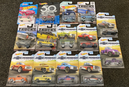 Factory Sealed Hot Wheels Cars. Includes: Chevrolet Trucks, Trucks And Barbie Stingray