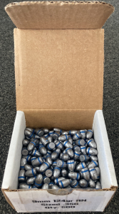 (450+/-) 9mm 124 Gr RN Bullets Sized .356