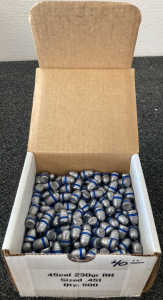 (500+/-) 45 Cal. 230 Gr RN Bullets Sized .451