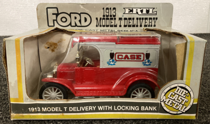 Ford 1913 Model T Delivery Truck Replica With Locking Coin Bank