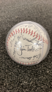 1976-77 Signed Oakland Athletics Baseball In Case