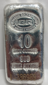 IGR 10 Troy Ounce 999 Fine Silver Bar With Certificate— Verified Authentic