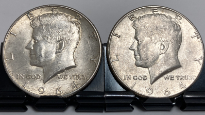 (2) 1964 90% Silver Kennedy Half Dollars— Verified Authentic