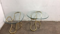 (2) Glass End Tables