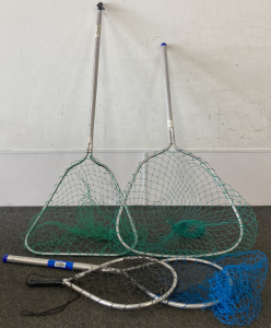 (4) Fishing Nets. Various Sizes