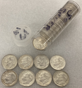 Roll Of 1964 90% Silver Roosevelt Dimes- Please Inspect For Authenticity