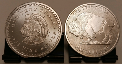 (2) Troy Ounce .999 Silver Rounds