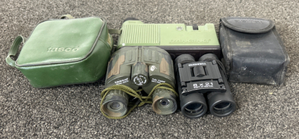 Pair of Tasco and Bushnell Binoculars as well as Ranging TLR 75