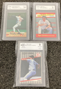 (3) Graded Roger Clemens Cards