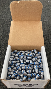 (500+/-) 9mm 124 Gr RN Bullets Sized .356