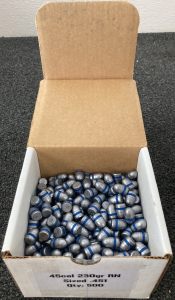 (450 +/-) 45 Cal. 230 Gr RN Bullets Sized .451