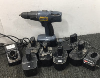 Nikota Drill, (2) Different Chargers and (6) Batteries