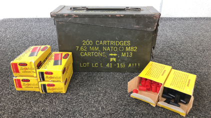 M60 Ammo Can With Speer Target 44 Cartridge Cases And Bullets