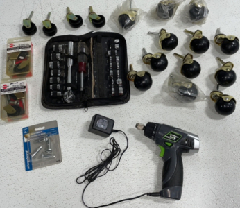 Genesis* 7.2V Lithium Ion Power Drill, Socket Set, Furniture Casters, And More!