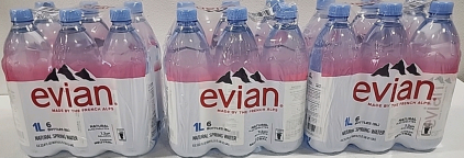 (18) 1 Liter Bottles of Evian