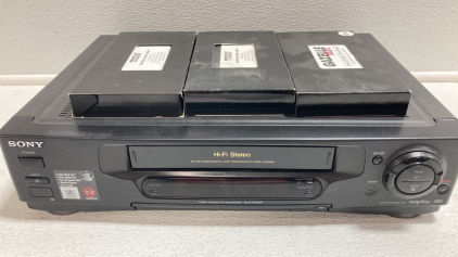 Sony VCR w/ (3) Workout Tapes