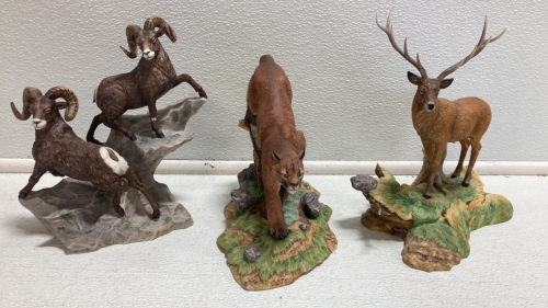 Ram, Cougar, and Elk Figures