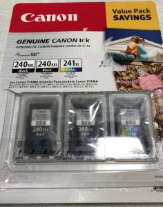 Canon Ink - (2) Black 240xxl, (1) 241xl