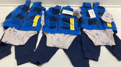 (3) Carter Baby Outfits - 6months