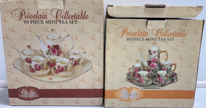 (2) Porcelain Mini Tea Sets