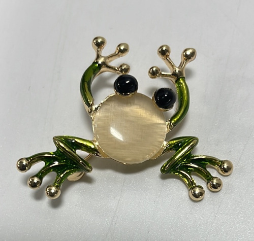 (1) Cute Frog Gold Toned Pin