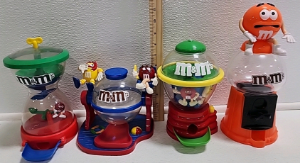 (4) M&M Collectible Candy Dispensers