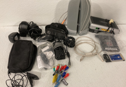 Various Chargers-Polk Speakers-Century Link Box-Cords and more