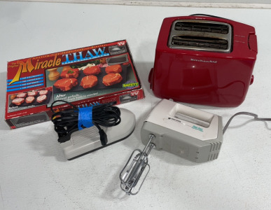 Miracle Thaw* Defrosting Tray, KitchenAid* Toaster, B&D* Electric Mixer, And More!