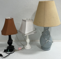 (3) Lamps With Shades