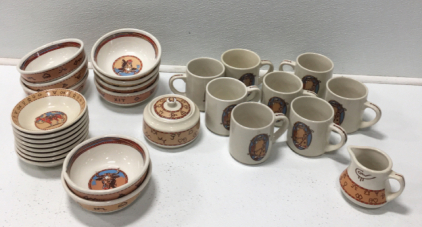 28-Piece Cowboy Dish Set