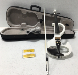 White Merano Electric Violin