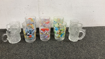 (10) Disney World Collectible McDonalds Drinking Glasses