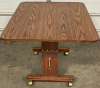 Brown Folding Table w/ Wheels