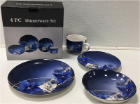 (2) 4 PC Dinnerware Sets