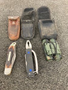 Knife, Tool & Binoculars
