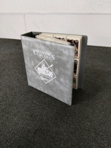 Binder of baseball cards