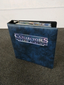 Binder of baseball collectables