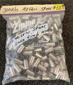 .40 S&W Speer Spent/Unprimed Shellcases Aprox. (300) Rnds.
