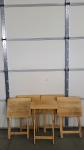 (5) Wooden Dinner Trays