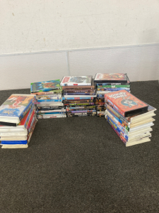 Bin of DVD & VHS Movies