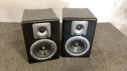 2 Tapco Studio Monitors With Power Cord. Not Tested.