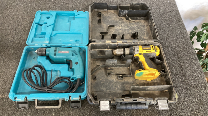 Makita And DeWalt Drills Both Have Case DeWalt Not Tested Please Inspect
