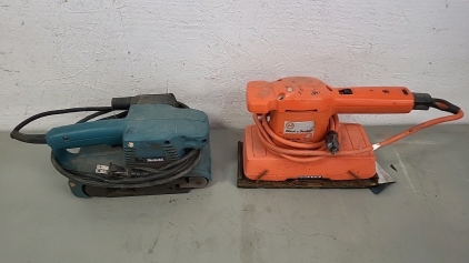 Working Makita Corded Sander with Black & Decker Sander