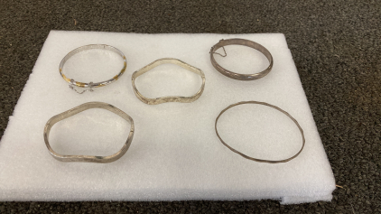 Stamped 925 Silver Tone Bracelets Please Inspect For Authenticity